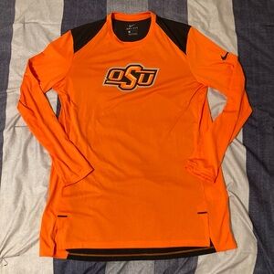Nike Drifit Oklahoma State Cowboys Mens L/S Shirt Sz M Elite Orange